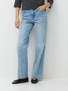 Aritzia Denim Forum Sz 28 Farrah High Rise Wide Leg Denim Jeans